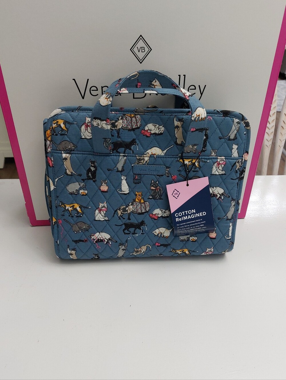 Vera Bradley Hanging Organizer cosmetic bag Cat's Meow NWT